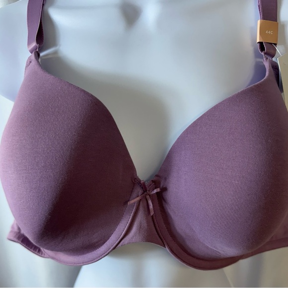 Lane Bryant Lightly Lined Underwire T-Shirt‎ Bra Mauve size 44C NWT - Picture 2 of 11